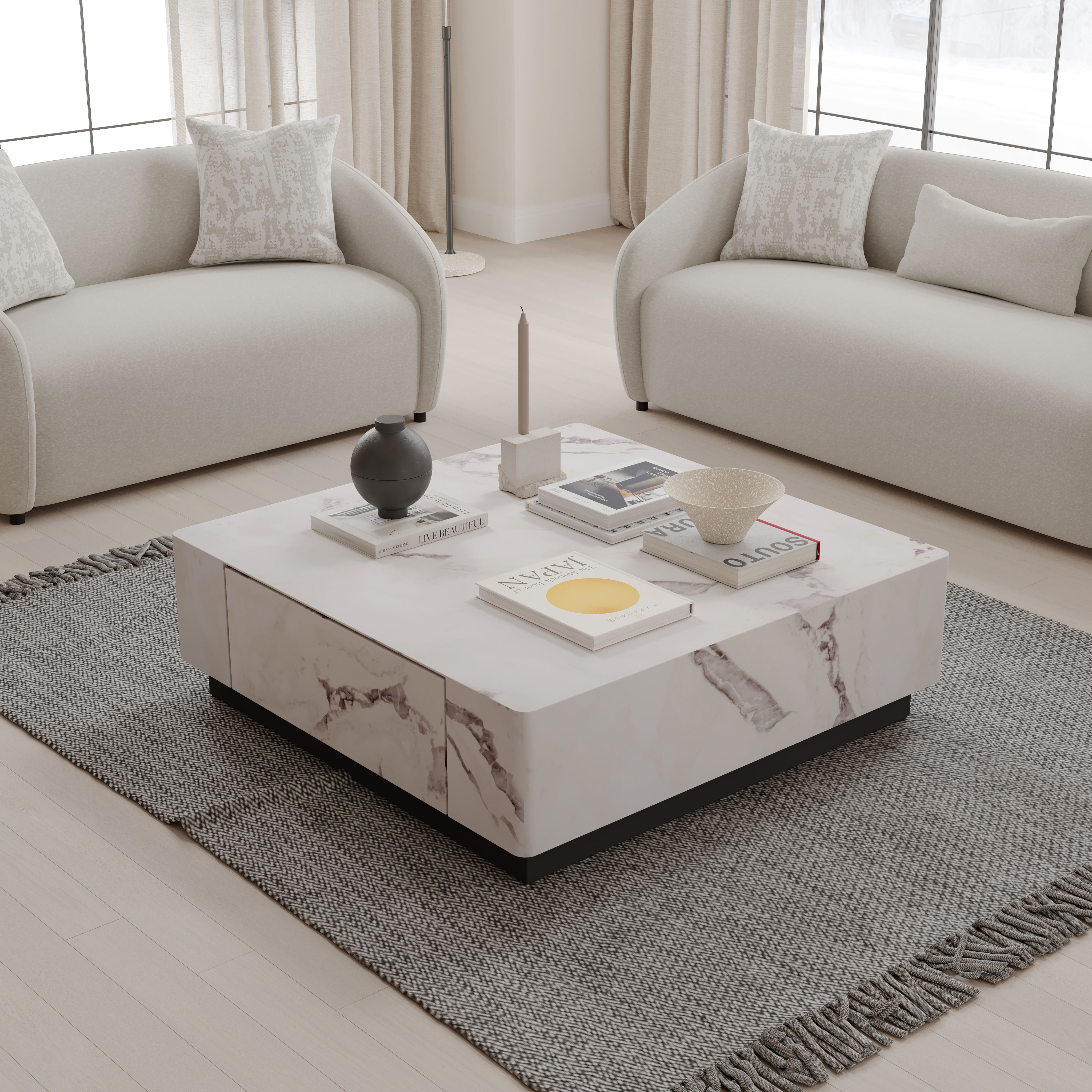ACME Furniture Fritzy Square Coffee Table In White